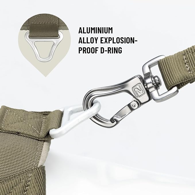 EXCELLENT ELITE SPANKER No Pull Dog Harness Padded Military Patrol Vest Adjustable Nylon Small Service Walking Dog Harness with Handle for Training Running(RGN-M)