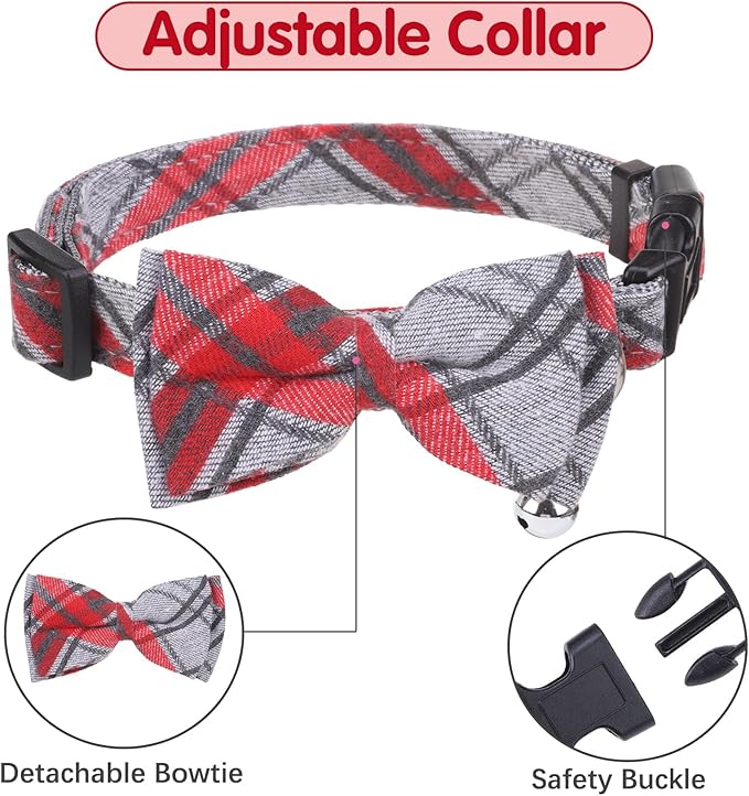 BINGPET Dog Harness Collar Leash Set,Adjustable No Pull Escape Proof Small Dog Harness,Classic Plaid Puppy Harness and Leash Set for Small Medium Large Dogs Training Easy Walk Running