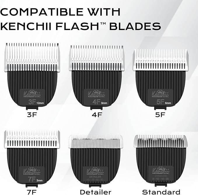 Kenchii Flash Dog Clippers for Grooming 4-in-1 Digital Cordless Cat & Dog Grooming Clipper for Pet Care, Precision Pet Grooming Trim, Shape, and Style Effortlessly, Black