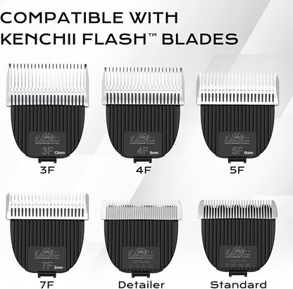 Kenchii Flash Dog Clippers for Grooming 4-in-1 Digital Cordless Cat & Dog Grooming Clipper for Pet Care, Precision Pet Grooming Trim, Shape, and Style Effortlessly, White