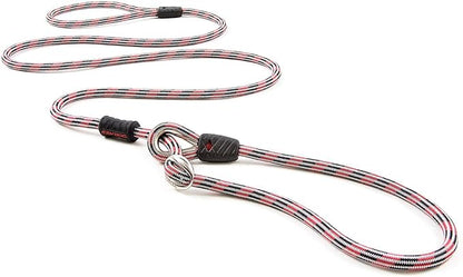 EzyDog Luca Slip Lead Dual Function Heavy Duty Rope Leash for Dogs That Pull Slip Leash & Gentle Lead Head Halter, Medium & Large Dogs (5.5ft x .33', Red)