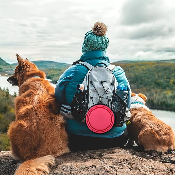 Paercute Collapsible Dog Bowl, Lightweight and Portable, Ideal for Travel, Hiking, Camping, and Everyday Use
