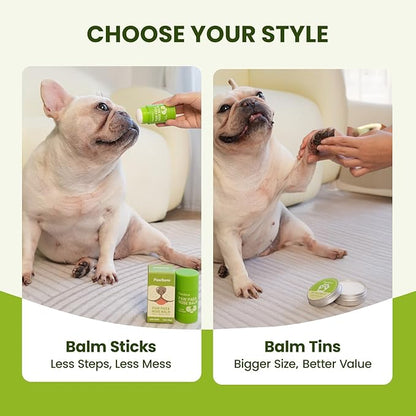 PawSono Lick-Safe Dog Paw & Nose Balm with Coconut Oil | Winter Snow, Road Salt & Cold Pavement Protector | All-Natural Moisturizer & Soother for Dry, Cracked Pads & Snout | Horse Hoof, Joint Care