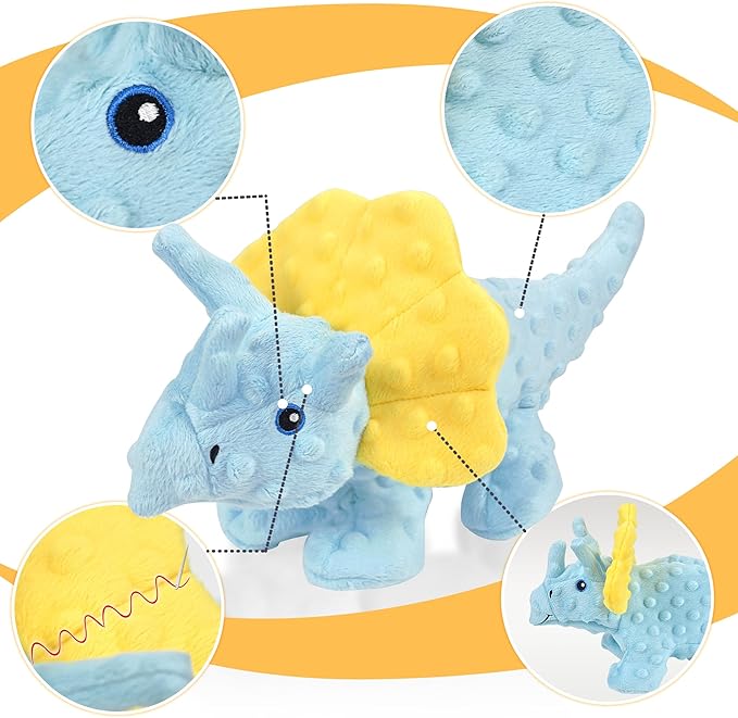 LECHONG No Stuffing Dog Toys for Aggressive Chewers, Squeaky Dog Toys for Large Medium and Small Dogs, Puppy Dog Chew Toys to Keep Them Busy Pack of 5