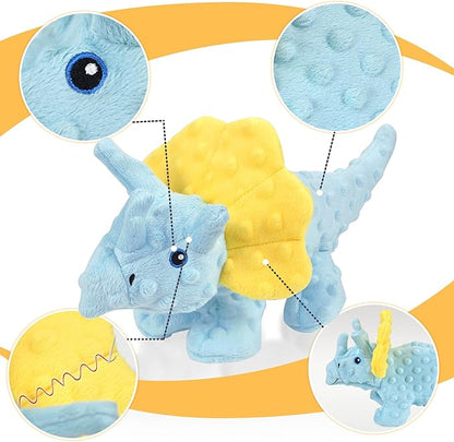 LECHONG No Stuffing Dog Toys for Aggressive Chewers, Squeaky Dog Toys for Large Medium and Small Dogs, Puppy Dog Chew Toys to Keep Them Busy Pack of 5