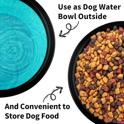Paercute Collapsible Dog Bowl, Lightweight and Portable, Ideal for Camping, Hiking, and Outdoor Use
