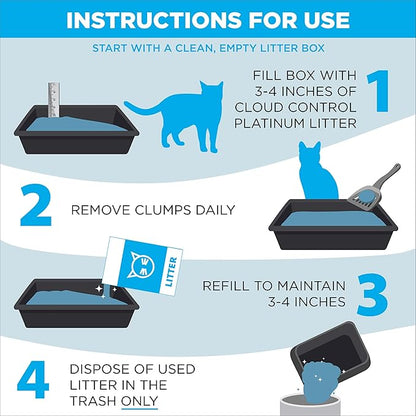 ARM & HAMMER Cloud Control Platinum Clumping Cat Litter Odor Control, 37 lbs.