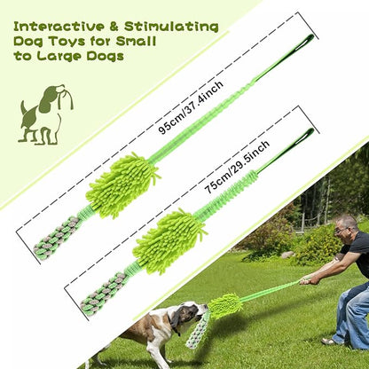 wodoca Dog Rope Toy Tug of War Dog Toy for Aggressive Chewers, Interactive Puppy Chew Toys Rope with Strong Squeak, Knots Cotton for Teeth Cleaning, Training Medium, Large Dogs