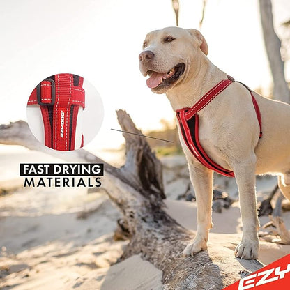 EzyDog Chest Plate No Pull Dog Harness – Escape Proof Harness with Reflective Stitching and Comfort Padding for Easy Walks, Training & Control - Car Restraint Included (X-Large, Bubble Gum)