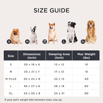 Bedsure ComfyFleece Cute Dog Bed for Small Dogs & Cats - Washable Furry Puppy Beds, Rectangle Orthopedic Corduroy Fleece Pet Beds with Removable Zipper Cover, 20x19x6inches, Camel Brown