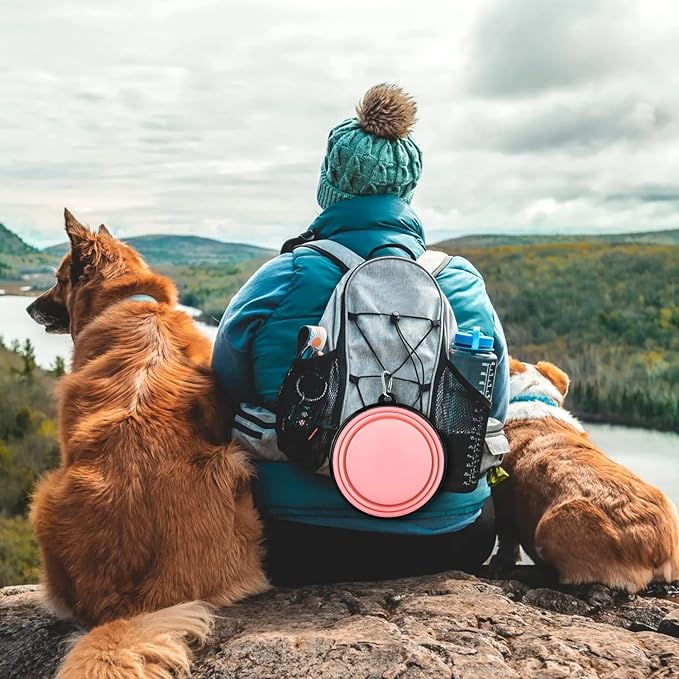 Paercute Collapsible Dog Bowl, Lightweight and Portable, Ideal for Camping, Hiking, and Outdoor Use