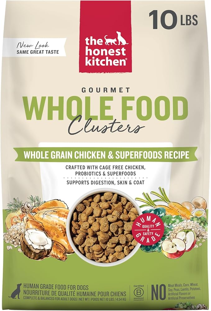 The Honest Kitchen Human Grade Whole Food Clusters Dog Whole Grain Chicken & Oat 10 lb Bag