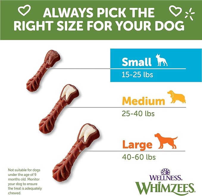 WHIMZEES Wellness Value Box Dog Dental Treats, Small Size, (89 Count)