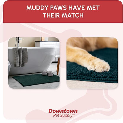 My Doggy Place Dog Mud Mat, 60" x 36" Teal – Thick Microfiber Entry Rug for Snow, Mud & Salt – Absorbent, Quick-Dry, Washer-Safe & Non-Slip, X-Large