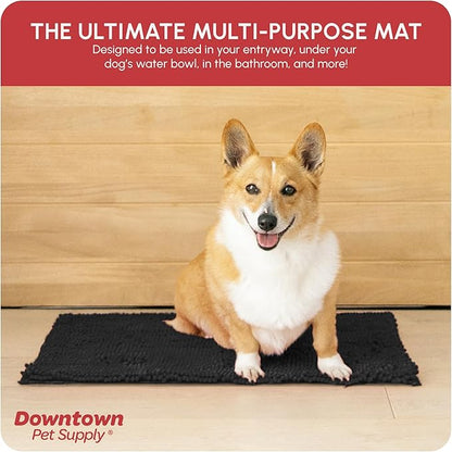 My Doggy Place Dog Mud Mat, 18" x 24" Charcoal – Thick Microfiber Entry Rug for Snow, Mud & Salt – Absorbent, Quick-Dry, Washer-Safe & Non-Slip, Small