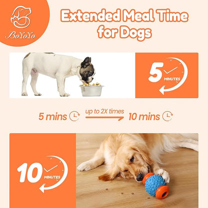 BoYoYo Interactive Dog Toys Treat Dispenser - Slow Puzzle Feeder for Large Dogs, Mental Stimulation for Anxiety Relief & Boredom