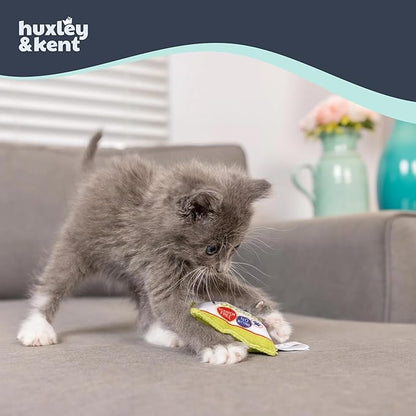 Huxley & Kent Plush Cat Toy - Interactive Catnip Toy for Cats & Kittens - Soft with Crinkle & Catnip - Fun Indoor Play - Kitty Pop