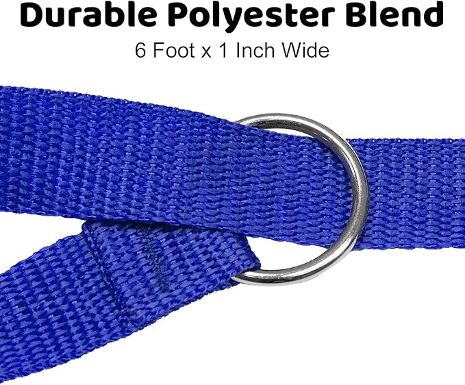 Downtown Pet Supply - 6ft Dog Kennel Slip Lead - Veterinarian, Grooming, Daycare & Rescue Supplies - One Size Leads for Dogs - 1" Thick 6 Pack