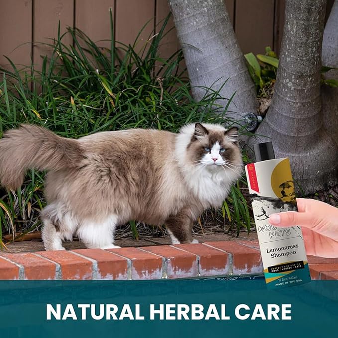 Gou Gou Pets Holistic, Natural and Clean Pet Care Lemongrass Shampoo: Veterinarian Recommended - Hydrate Your Pet’s Coat With Our Hypoallergenic Shampoo For Dogs, Cats and Horses - Made in USA - 16 oz