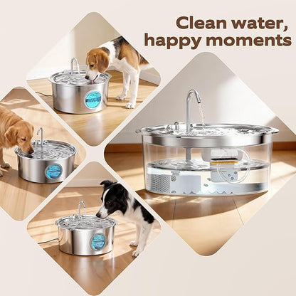 GROOKPET Dog Water Fountain Filters: 16 Dog Fountain Filters - Pet Water Fountain Filters Replacement - Including 8 Filters + 8 Sponges - Suitable for GROOKPET Dog Water Fountain for Large Dogs