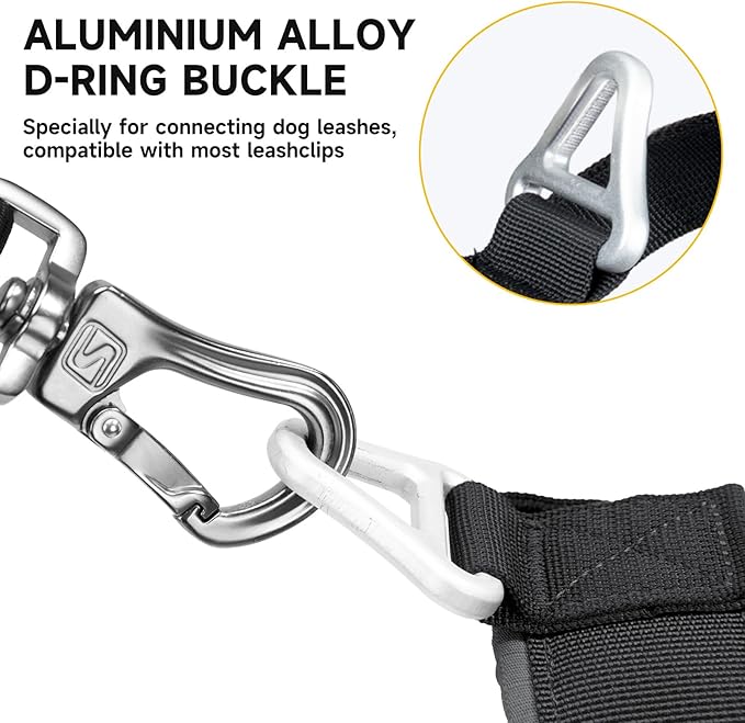 EXCELLENT ELITE SPANKER No Pull Dog Harness Padded Military Patrol Vest Adjustable Nylon Small Service Walking Dog Harness with Handle for Training Running(BLK-S)