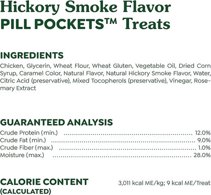 Greenies Pill Pockets for Dogs, Small Size Soft Dog Treats, Hickory Smoke Flavor, 3.2 oz. Pouch