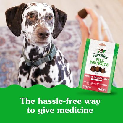 Greenies Pill Pockets for Dogs, Small Size Soft Dog Treats, Hickory Smoke Flavor, 3.2 oz. Pouch