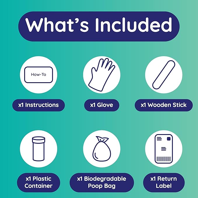 Innovative Pet Lab Comprehensive Gut Health Test Kit for Cats - at-Home Cat Stool Test for Immune & Gluten Sensitivity Symptoms Like Diarrhea, Vomiting, Itchy Skin - Easy Non-Invasive Testing Kit
