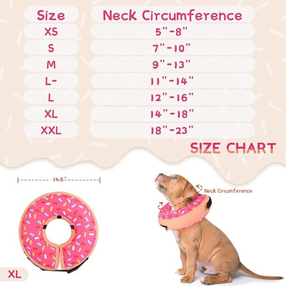 Supet Inflatable Dog Cone Collar Alternative After Surgery, Dog Neck Donut Collar Recovery E Collar for Neuter, Soft Pet Cone for Small Medium Large Dogs