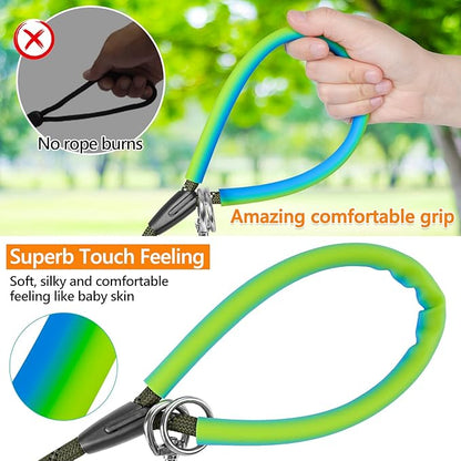 NTR Heavy Duty Large Dog Leash, 30FT Reflective Long Leash with 2 Swivel Hooks and Comfortable Padded Handle, Strong for Walking, Hunting, Camping, Backyard for Small Medium and Large Dogs