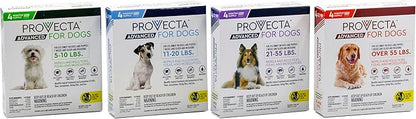Provecta® Advanced for Dogs Flea and Tick Topical Treatment for Medium Dogs (11–20 lbs), 4-Month Supply
