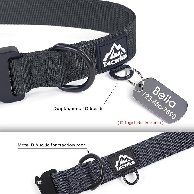 Dog Collar for Large Dogs - Adjustable, Chew Proof Nylon Collar with Metal Quick Release Buckle and D-Ring for Dog Tags (New York Afterlight, XS(0.5''Width, Fit 8''-11''))