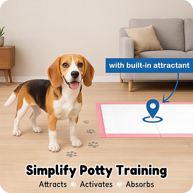 MoMoCo Puppy Pads, 23"x23"-100 Count Pet Pee Pads, Super Absorbent Disposable Dog Training Pads , Leak-Proof, Quick-Drying Potty Pads for Dogs Puppies