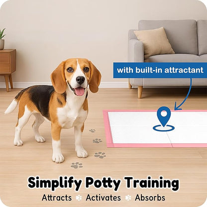 MoMoCo Puppy Pads, 23"x23"-100 Count Pet Pee Pads, Super Absorbent Disposable Dog Training Pads , Leak-Proof, Quick-Drying Potty Pads for Dogs Puppies