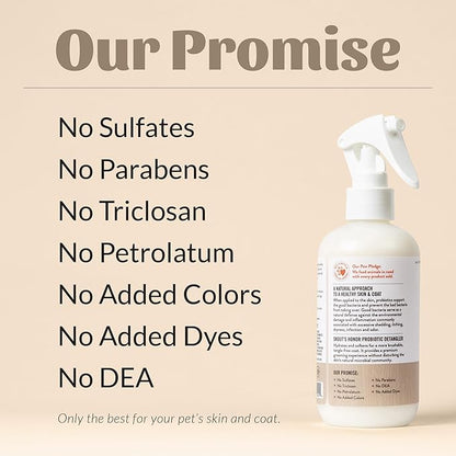 Skout's Honor Probiotic Pet Detangler Spray - Hydrating & Conditioning with Avocado Oil, 97% Natural, Paraben & Sulfate-Free, softens for a brushable Coat, Daily Use, 8oz, Dog of The Woods, 2-Pack