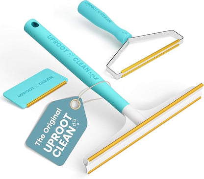 Uproot Clean Fur-Nado Survival Kit - Uproot Cleaner Pro Pet Hair Remover Tool + Mini & Max Variants - Pet Hair Removal Tool and Carpet Rake - Easy Cat & Dog Fur Scraper Bundle
