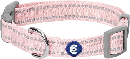Blueberry Pet Essentials Reflective Dog Collar & Leash Set, Adjustable for Medium Dogs | Safe Walking Gear for Pet Parents, Puppy Training & Daily Use MediumDogs, Baby Pink