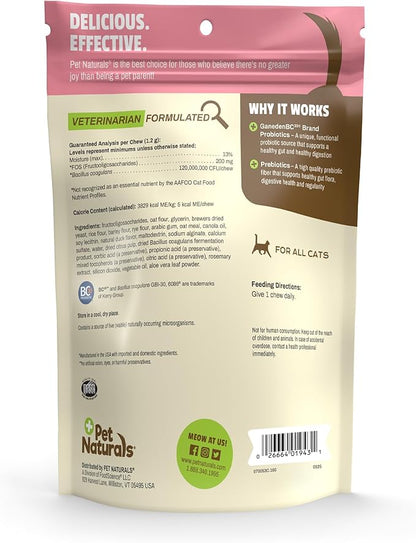 Pet Naturals Daily Probiotic for Cats, 160 Chews - Digestive and Immune Support Supplement for Cats