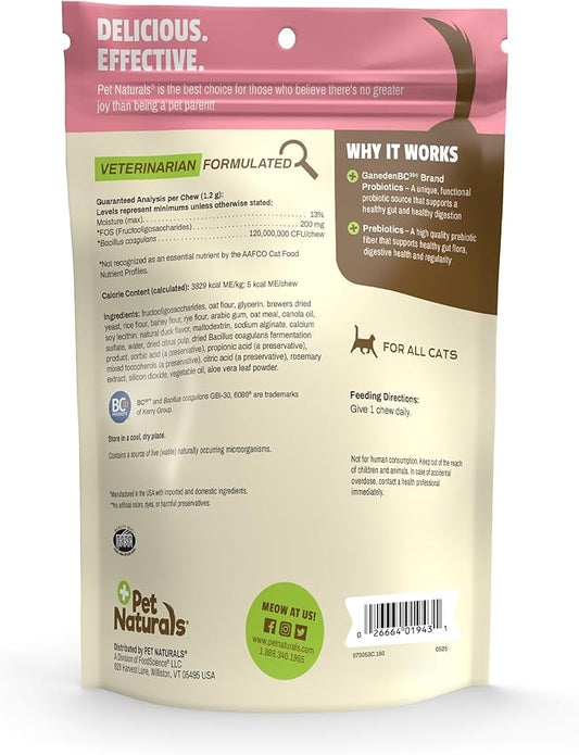 Pet Naturals Daily Probiotic for Cats, 160 Chews - Digestive and Immune Support Supplement for Cats