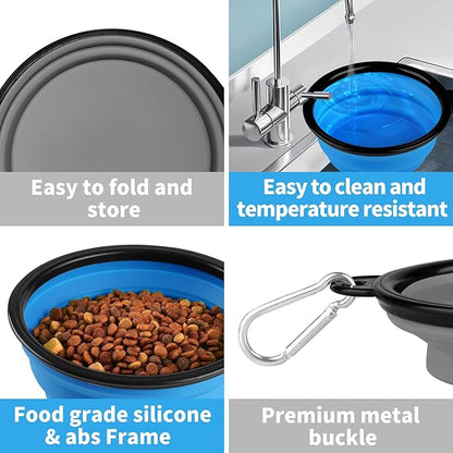 Paercute Collapsible Dog Bowl, Lightweight and Portable, Ideal for Travel, Hiking, Camping, and Everyday Use