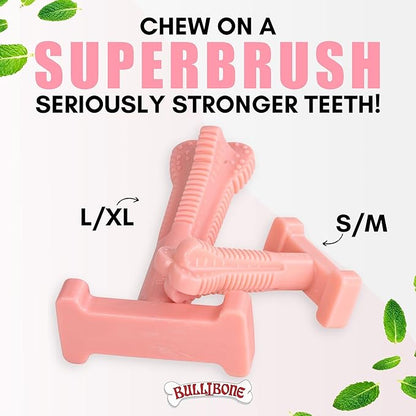 Bullibone Nylon Dog Chew Toy Spin-a-Bone - Interactive Dog Toy, Triggers Natural Instincts, and Improves Oral Health