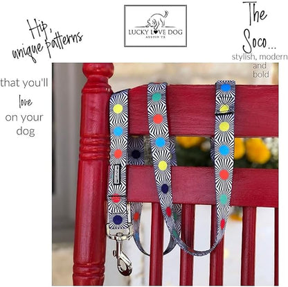 Lucky Love Dog Leash – Soft, Durable, and Comfortable Leash with Vibrant Patterns – Stylish and Long Lasting for Small Male and Female Dogs – SOCO, Small