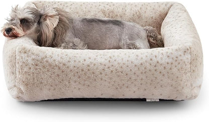 JOEJOY Small Dog Bed for Small Dogs, Washable Orthopedic Premium Soft Corduroy Fleece Pet Bed with Removable Zipper Cover, Cute Calming Puppy Bed with Non Skid Bottom