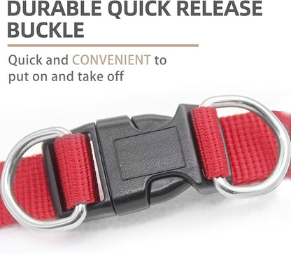 PUPTECK Soft Mesh Dog Harness and Leash Set Step-in Plaid Puppy Padded No Pull Vest Harness for XS Small Medium Sized Dogs Cats Outdoor Walking, Red S
