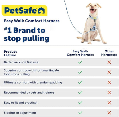 PetSafe Easy Walk Comfort No-Pull Dog Harness - Better Walk Training Harness - Full Body Padded Design - Durable Fabric - 5 Point Adjustable Fit - Everyday Leash Training - Pink - Medium/Large