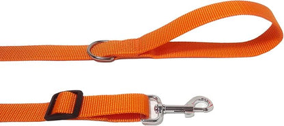 6FT/ 10FT Adjustable Dog Leash, Nylon Dog Leashes for Medium Large Dogs (10FT, Orange)