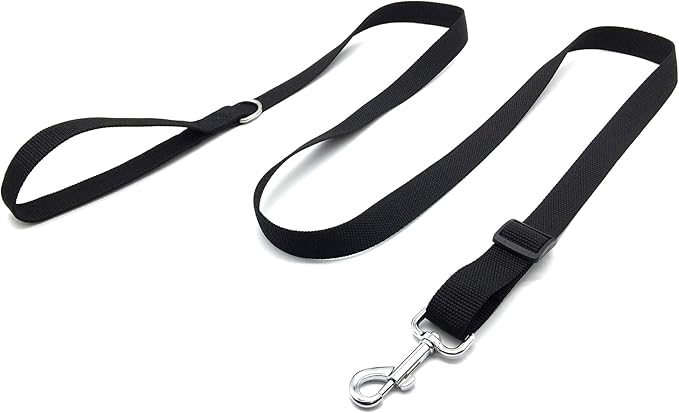 6FT Adjustable Dog Leash, Nylon Dog Leashes for Medium Large Dogs (Black)