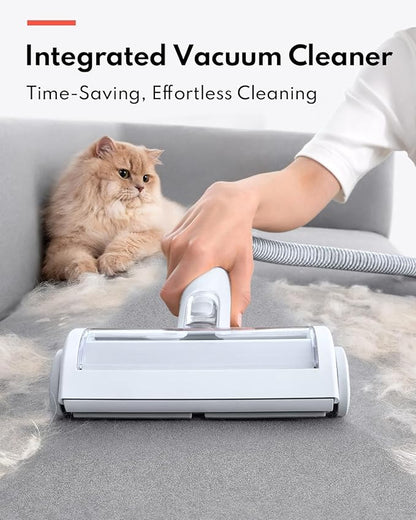 HomeRunPet Ultra Quiet Dog Grooming Vacuum, 12000Pa Suction, 6-in-1 Pet Clipper Kit for Dogs & Cats, Low Noise, Pet Friendly