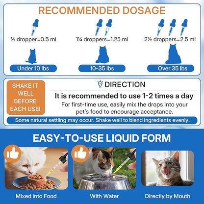 L-lysine Supplement for Cats, Immune Support for Cats, Support for Feline Respiratory, Sneezing, Runny Nose, Eye Function, Helps Strengthen Natural Defenses, Chicken Flavor (2PCS)