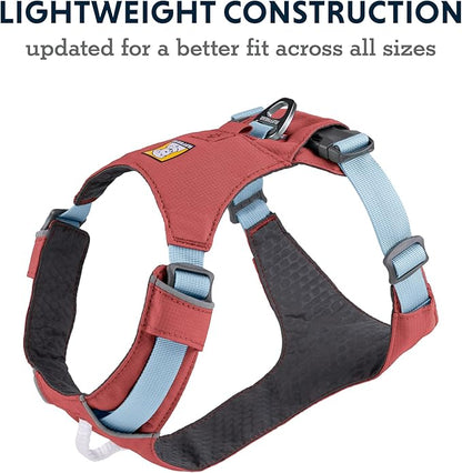 Ruffwear, Hi & Light, Everyday Lightweight Dog Harness, Trail Running, Walking, Hiking, All-Day Wear, Sockeye Red, XXX-Small